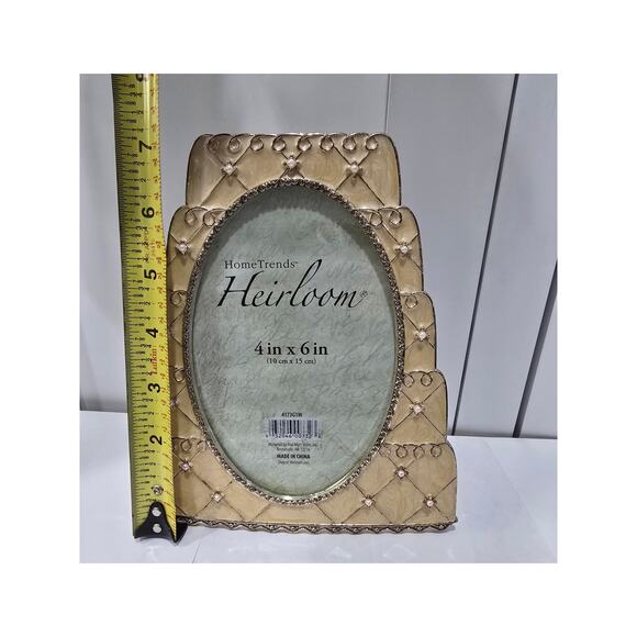 HomeTrends Heirloom 4x6 Photo Frame – Vintage New Old Stock – Pearl Accents - Picture 3 of 9